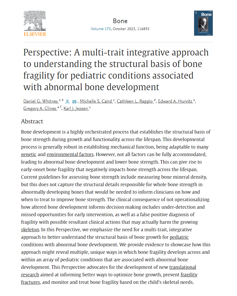 Els_BoneEndo's tweet photo. This just in!! #Bone recently published this discussion article on an integrative approach to understanding the structural basis of #bonefragility in #paediatric conditions associated with abnormal #bonedevelopment
https://t.co/EPny7zma5i https://t.co/xoxqlRdVYJ