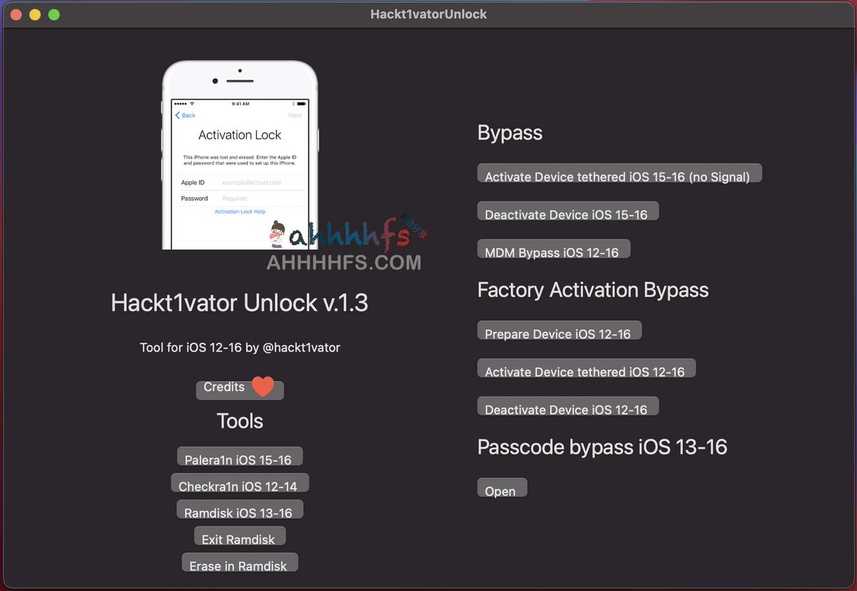 免费绕过苹果MDM配置锁/密码界面工具：Hackt1vator Unlock 帮助那些忘记iCloud账号密码 而无法使用的iPhone、iPad的用户 绕过 iCloud 激活、mdm 和密码锁定 👉ahhhhfs.com/46548/