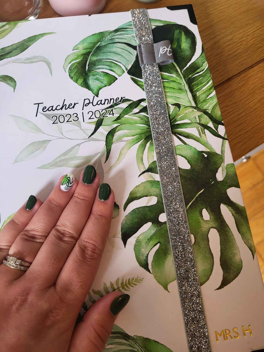 Guess who got their nails done to match their planner? 🙈 

Not ready to go back to school yet 😅