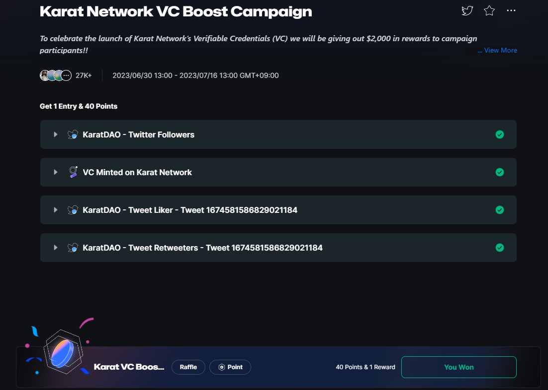 So is your campaign in Gaxle real?  Where is my prize??? You cannot post fake things !
<a href="/KaratDAO/">KaratAI Creator $KATC 🥕</a> <a href="/Galxe/">Galxe</a>