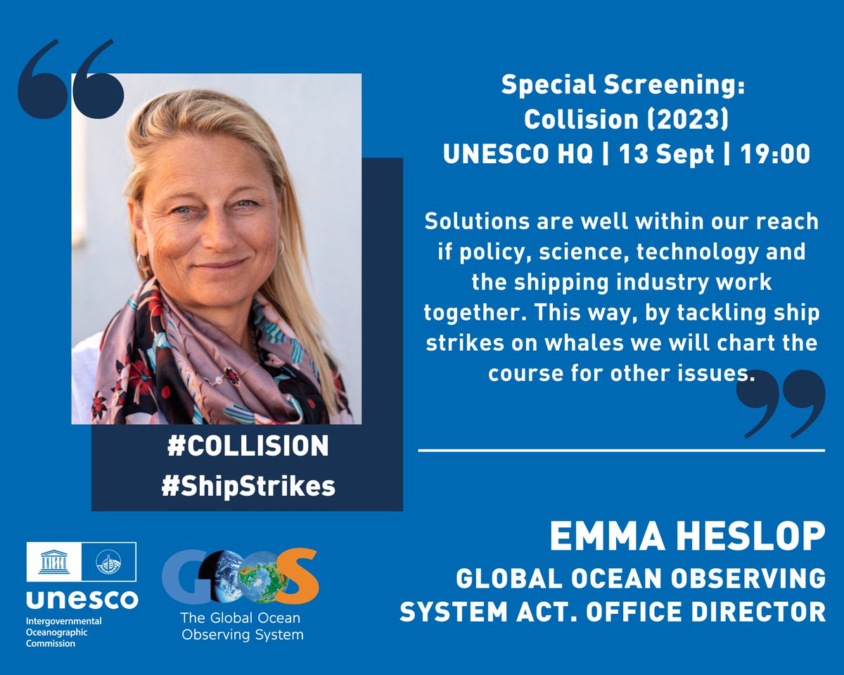 🎥 Join us for an exclusive screening of the award-winning documentary film #COLLISION, followed by an inspiring discussion on how to minimise the impact of ship strikes on marine animal populations & preserve the health of our #ocean. Register 👉 bit.ly/3rJZcG0