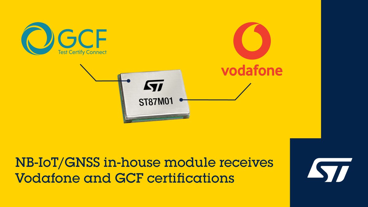 📢 We achieved Vodafone NB-IoT certification of our ST87M01 NB-IoT and GNSS (global navigation satellite system) modules! 

🔍 Read more: spkl.io/60104Y25s

@VodafoneIoT #IoT #NarrowBandInternetofThings #NBIoT #InternetOfThings #connectivity