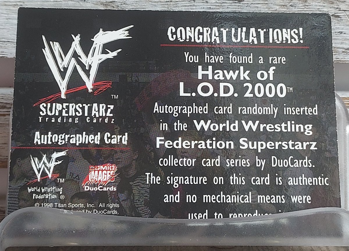 1998 WWF Superstarz Hawk! 
#Wrestlingcardwednesday #wrestlingtradingcards #wrestlingcards #wrestlingautographs #sportscards #tradingcards #legionofdoom #roadwarriors