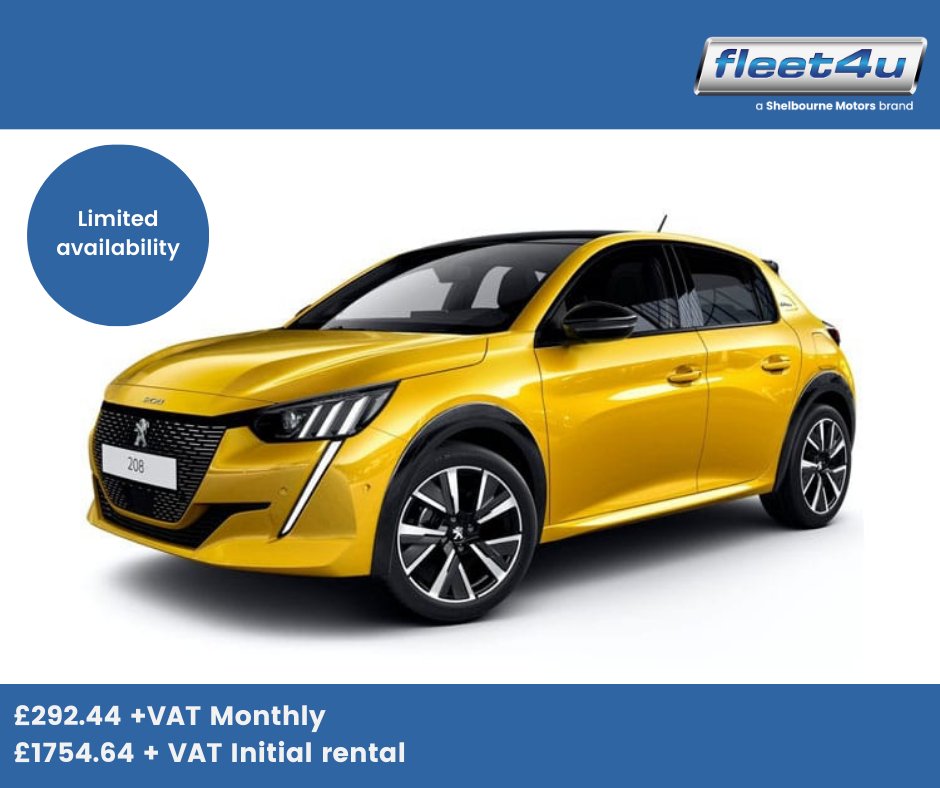In stock &amp; ready to go 🚗✅ Drive away in a new Peugeot 208 with this incredible business contract hire deal! 📲 bit.ly/45LH79m
💷 £292.44 +VAT per month
💷 £1754.64+VAT Initial rental
✅ Available for immediate delivery
☎️ 028 3838 6869
📲 sales@fleet4u.com