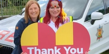 Our Love It Like Its yours hearts have been touring #Northumberland. Over the weekend they were at @AlnwickGarden  with the <a href="/NlandFRS/">Northumberland Fire & Rescue Service</a>  team. We met Nicola who wants to tell visitors 'Don't be mean, keep it clean'. Northumbrians like Nicola and our producers LOVE Tidy Tourists!