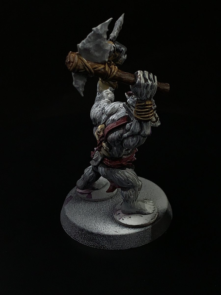BionicSoup's tweet image. Mini of the month, one hairy orc. This took longer to paint than I care to admit. Not gonna be painting a whole army of these any time soon. #WarhammerCommunity #warhammer #PaintingWarhammer