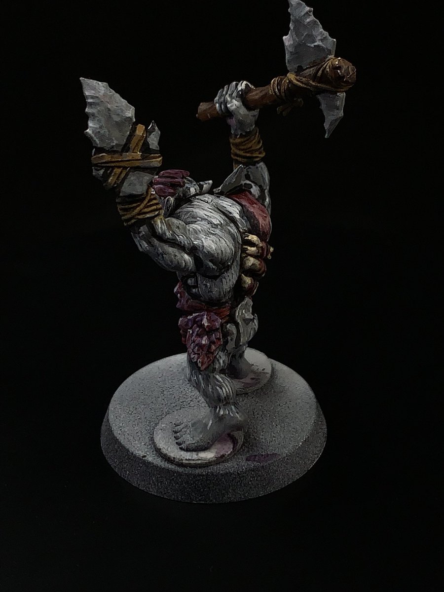 BionicSoup's tweet image. Mini of the month, one hairy orc. This took longer to paint than I care to admit. Not gonna be painting a whole army of these any time soon. #WarhammerCommunity #warhammer #PaintingWarhammer