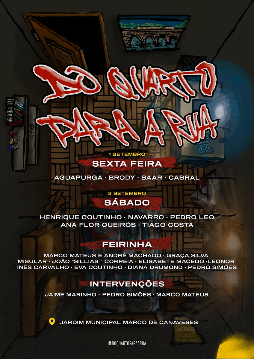 zora_mcn's tweet photo. Apresentamos o tão aguardado cartaz com todos os que vão animar o fim de semana e dar a conhecer os seus projetos!

Da música à pintura, do artesanato à culinária, todos estão em contagem decrescente para te proporcionar mais uma edição saída Do Quarto Para a Rua(s) do Marco https://t.co/u4vZDo54Kd