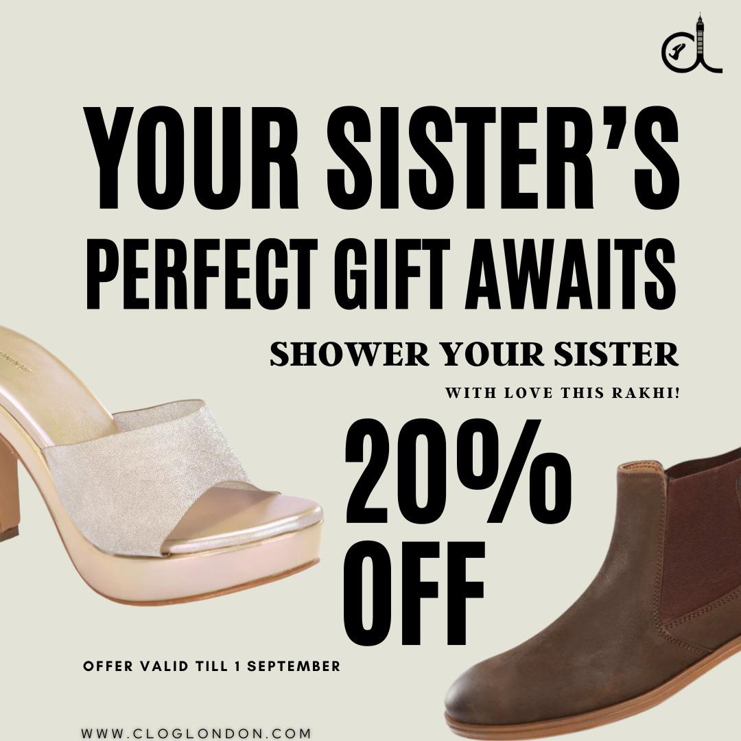 cloglondonshoes's tweet image. 🎉 🎉  Fulfilling Rakhi's Wishes  🎉  🎉 

Celebrate Rakhi in Style! Enjoy 20% Off on All Products. Explore Trendy Footwear for Him and her and embrace the Festive Spirit with Us.

Shop our Rakhi Sale at cloglondon.com 🎁🎉 

#cloglondon #RakhiCelebration
