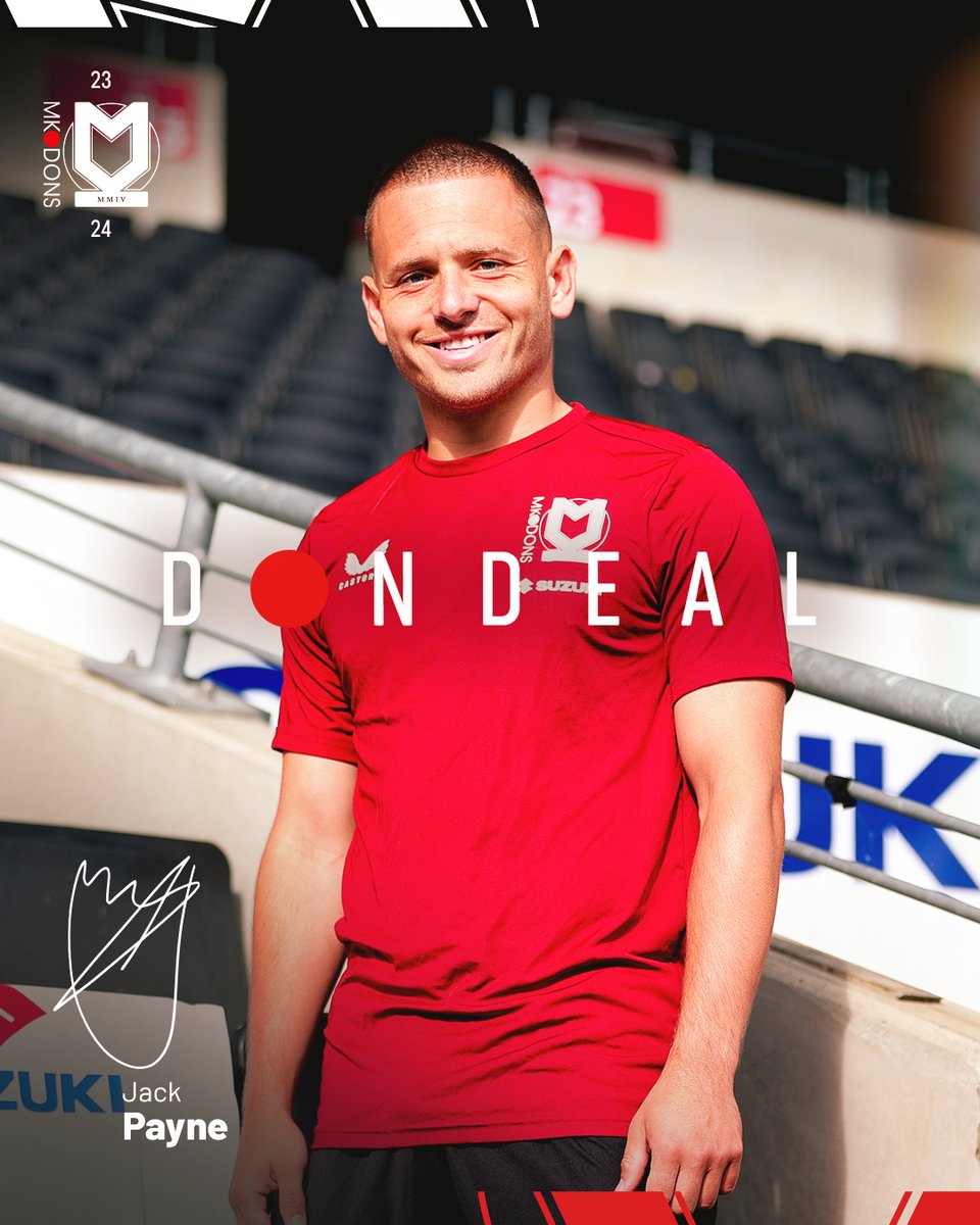 MKDonsFC's tweet photo. Jack Payne is a Don ✍️

#MKDons have completed the loan signing of Charlton Athletic midfielder Jack Payne 🤝

#DonDeal https://t.co/SGDPy2TdxS