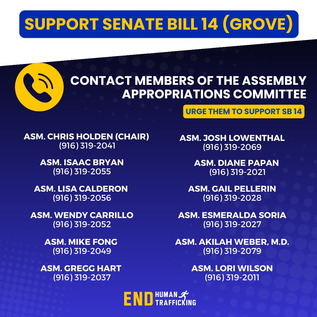 This Friday the California Supermajority is hoping to quietly kill legislation to make child sex trafficking a serious felony. They already voted down the bill once and only revived it when Californians spoke out.

At Friday's hearing, the fate of <a href="/ShannonGroveCA/">Senator Shannon Grove</a>'s bill will