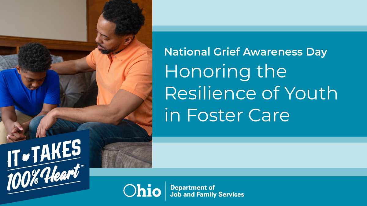 ItTakesHeartOH's tweet photo. On National Grief Awareness Day, we honor the strength and resilience of youth in foster care who have experienced loss. As a community of advocates and caregivers, let's come together to provide support, compassion, and understanding during their healing journey.
#FosterInOhio https://t.co/a6Unb7ul9K