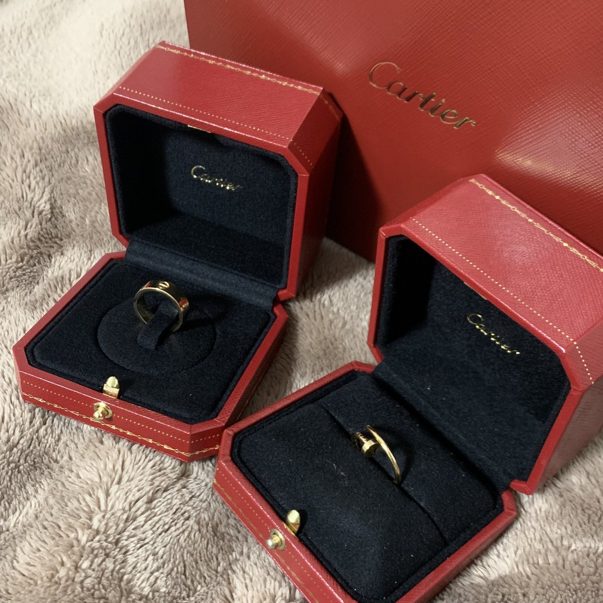Zh0902's tweet photo. Cartierのリングは2個目💍

値上がりしまくってるけどようやくラブリングGET💟
いつもお疲れ様自分。 https://t.co/bn46QiEAKW