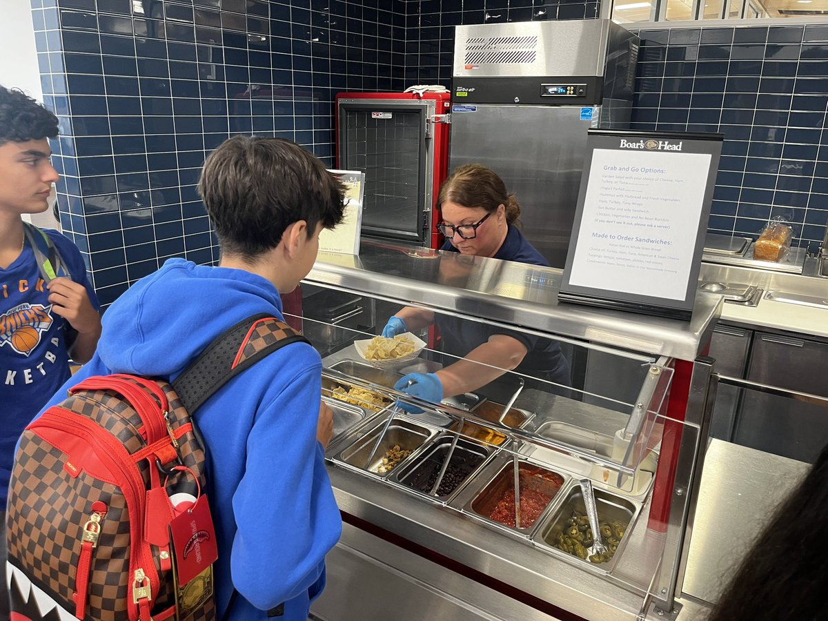 DaveCohenJHS's tweet photo. The new nacho bar is a huge hit!  The pizza station too!  #jayhawkpride  @JerichoUFSD @VicManuel99 @MichealaFinlay @CummingsJericho https://t.co/4PRm4HT2oG