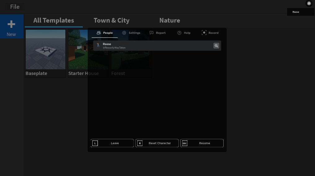 I was testing in Roblox Studio and noticed that there's a different pause menu <a href="/Roblox/">Roblox</a> <a href="/SharkBloxYT/">SharkBlox🦈</a> <a href="/Chaseroony/">chaserpoopy</a>