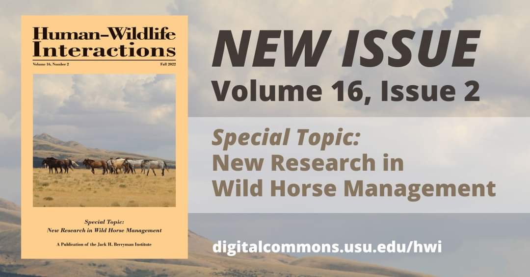 PUBLISHED: See the special issue on New Research in Wild Horse Management from Human-Wildlife Interactions journal: digitalcommons.usu.edu/hwi/
