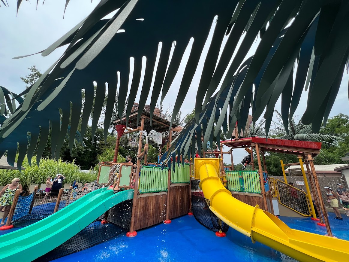 We're resting under the palm trees of Duke's Lagoon, soaking up as much summer as we can! 😎 Your last chance to splash up some fun in this tropical paradise is Monday. Don't miss it! 🌴