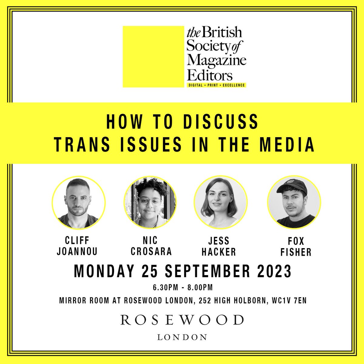 BSME (@bsmeinfo) on Twitter photo Join <a href="/CliffJoannou/">Cliff Joannou</a> EIC of <a href="/AttitudeMag/">Attitude Magazine</a>, as we meet three influential writers - Nic Cossara, Fox Fisher, and Jess Hacker - to discuss the best and most authentic way to engage with the trans community. We can't wait to see you at <a href="/RosewoodLondon/">Rosewood London</a> ⨠ow.ly/kHMe50PG1c0 Join <a href="/CliffJoannou/">Cliff Joannou</a> EIC of <a href="/AttitudeMag/">Attitude Magazine</a>, as we meet three influential writers - Nic Cossara, Fox Fisher, and Jess Hacker - to discuss the best and most authentic way to engage with the trans community. We can't wait to see you at <a href="/RosewoodLondon/">Rosewood London</a> ⨠ow.ly/kHMe50PG1c0