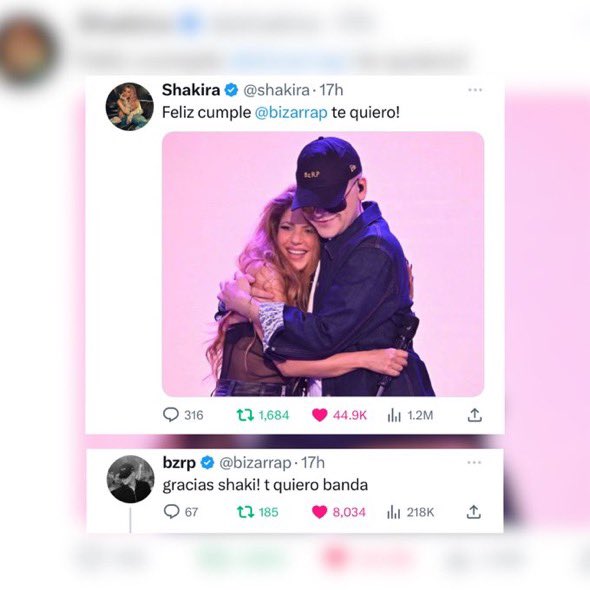 ShakiraBTS4Lyfe's tweet photo. I don't know but I get the feeling that these two could be a couple a #CuteOne @shakira @bizarrap https://t.co/Wb6IhtvO1f