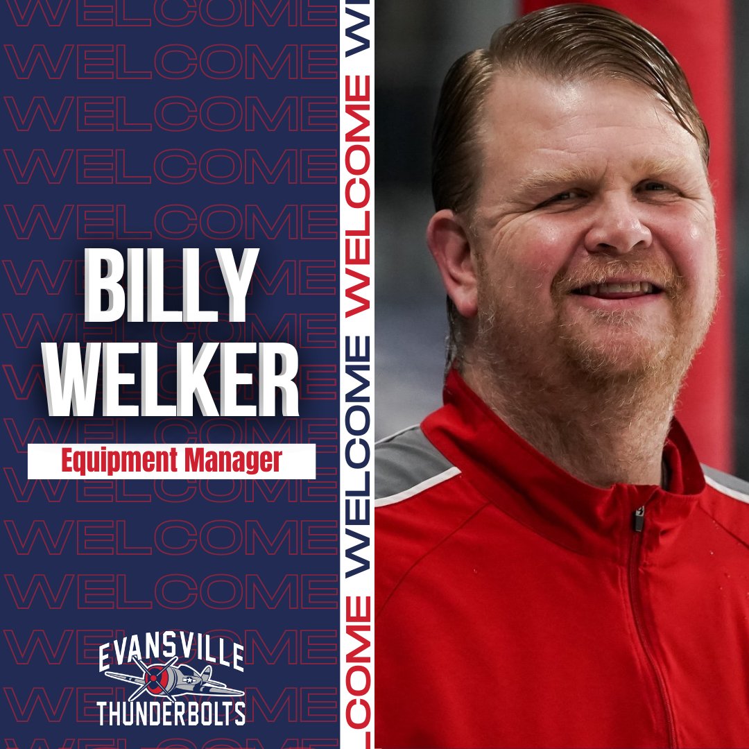 evvthunderbolts's tweet photo. We have a new addition to our Hockey Operations Team!

We are happy to announce that Billy Welker will be our new Equipment Manager for the 2023-24 Season! Welker has worked over 2,200 professional games during his 34 year career.

Welcome to Evansville, Billy!🎉

For more information: https://t.co/duhFm2VAeT