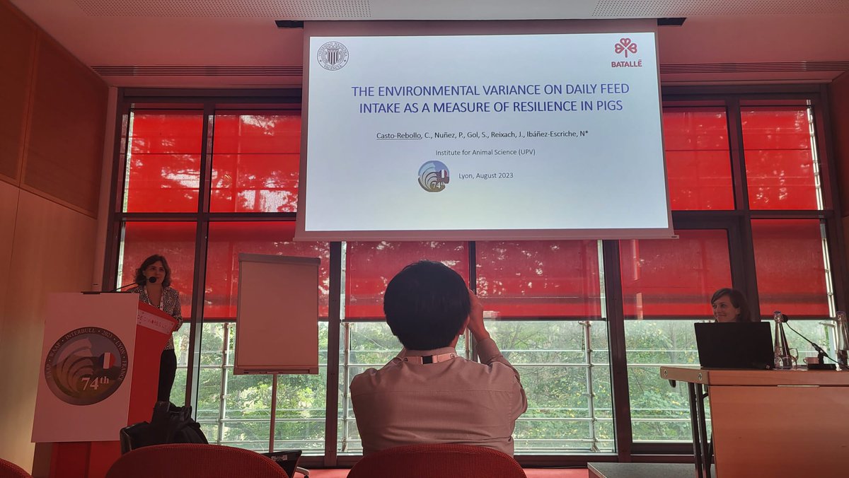 Cristina Casto (@cristinacasto) on Twitter photo Great talk by <a href="/ibanez_escriche/">Noelia Ibañez-escriche</a>! She showed how within-individual variance of Daily Feed Intake can be useful to measure animal resilience #EAAP2023
Thanks to the collaboration of <a href="/UPV/">Universitat Politècnica de València</a> and #Batallé SA Great talk by <a href="/ibanez_escriche/">Noelia Ibañez-escriche</a>! She showed how within-individual variance of Daily Feed Intake can be useful to measure animal resilience #EAAP2023
Thanks to the collaboration of <a href="/UPV/">Universitat Politècnica de València</a> and #Batallé SA