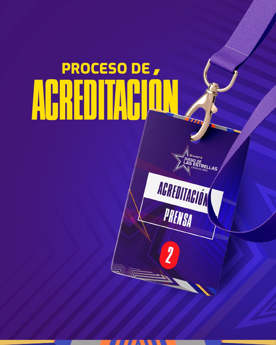⚠️ • ¡Acredítate! 

👨🏻‍💻 • Abrimos el proceso de solicitud de acreditaciones para la cobertura presencial del Juego de Las Estrellas Caracas 2023 

🙋🏻‍♂️ • Todos los amigos de los medios de comunicación que estén interesados deben llenar el formulario:

🔗 •