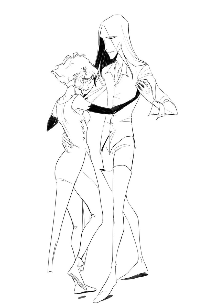 eugenia_kelheor's tweet photo. I love doing my daily sketches, but I'm always afraid of them being too rough to post. So I don't. I am not sure I will ever overcome this, but today I just want to share Vulf teaching Yara how to dance 😌 #webtoons #webtooncanvas #threeinatree https://t.co/WBAbOiJcr3