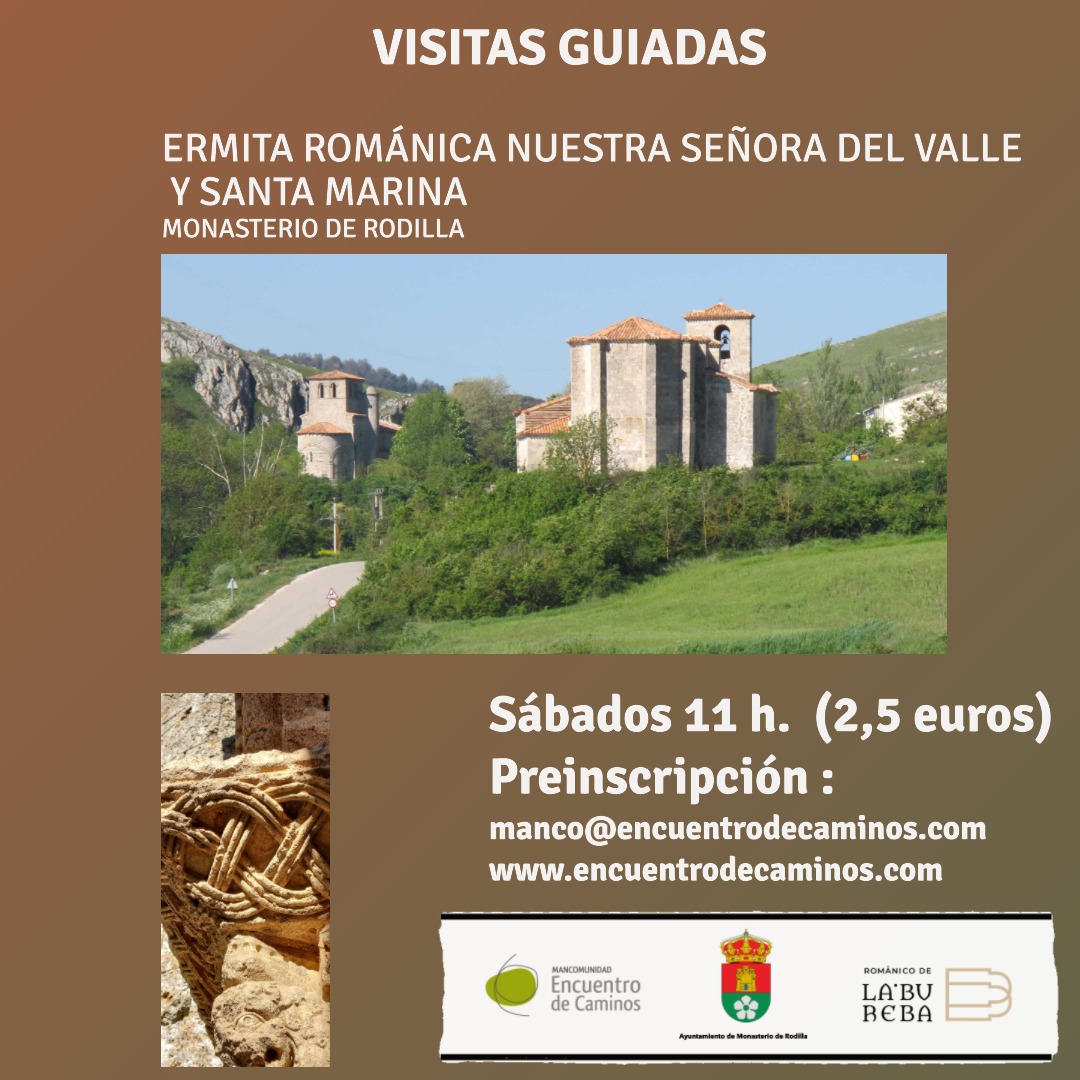 RomanicoBureba's tweet photo. _Visitas guiadas_ en los meses de septiembre y octubre la Ermita románica Nuestra Señora del Valle (Punto de encuentro) y la iglesia de Santa Marina en Monasterio de Rodilla. Sábados a las 11h  Inscripción: manco@encuentrodecaminos.com 
#romanico #romanicobureba #cultura #visitas https://t.co/Q4wfJAmCsH