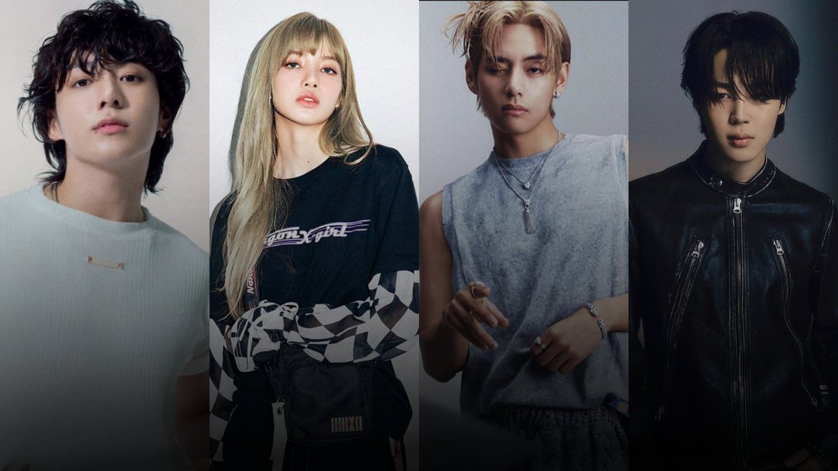 VTrendSongs's tweet photo. K-pop soloists with the most monthly listeners on Spotify currently:

#1. Jung Kook —  33.5M
#2. LISA — 11.5M
#3. V (+1) — 9.4M
#4 Jimin (-1) — 9.3M https://t.co/CMHpRaGYuK