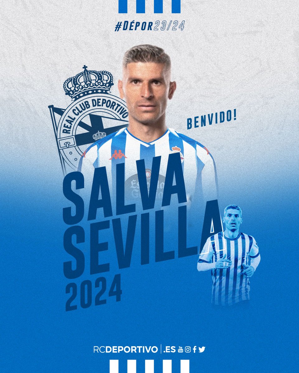 #OSNOSOS | Salva Sevilla, novo xogador do #Dépor 2023-24 rcdeportivo.es/gl/novas/salva…