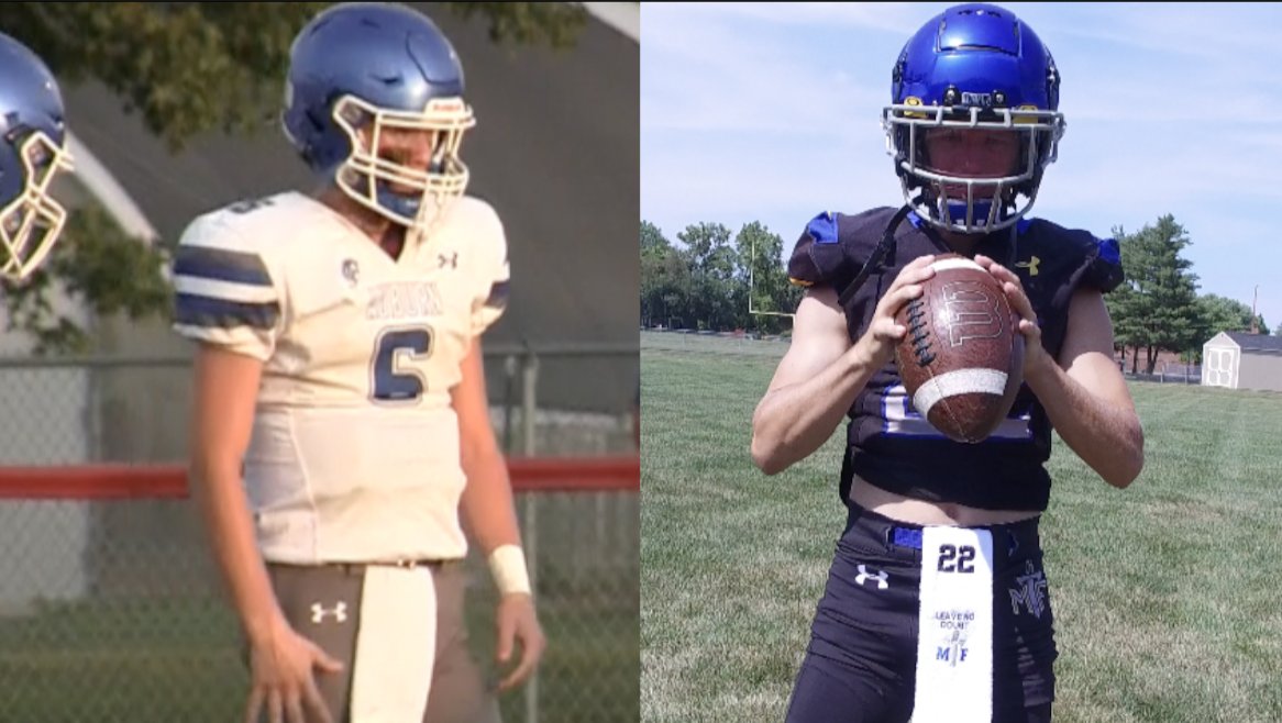 Channel1450com's tweet photo. A Quarterback And His Towel – Talin Kern and Kaiden Maurer Discuss The Details  https://t.co/NKYVs36mH1 https://t.co/qWFPaAMN6V