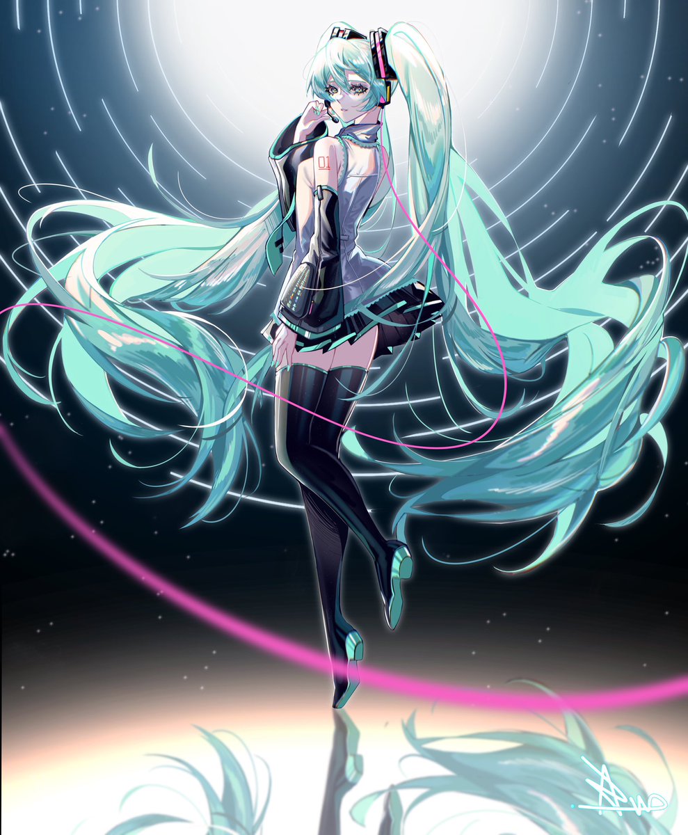 09_azw's tweet photo. Happy 16th birthday hatsune miku 🎂✨ 

#初音ミク16周年 #初音ミク誕生祭2023 #miku16th https://t.co/I9f8znGYTB