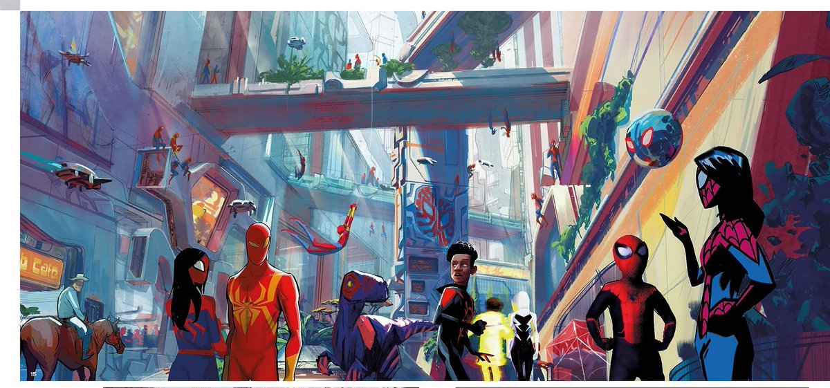 SpiderMan_Newz's tweet photo. Official look at Tom Holland far from home spider-man that got cut from Across the Spider-Verse

From the across the spider-verse movie special book that releases December 19th https://t.co/G6i9G8vsZe