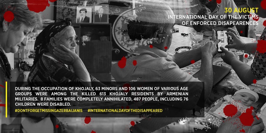 Azer55594's tweet photo. At the end of 2008, the fate of about 170 people was clarified and it became clear that they were alive. They were from Shusha, and its surrounding villages, Kalbajar, and Lachin. #IDOD #DontForgetMissingAzerbaijanis @hrw @Europarl_EN #InternationalDayoftheDisappeared https://t.co/Q8452IG2Ax