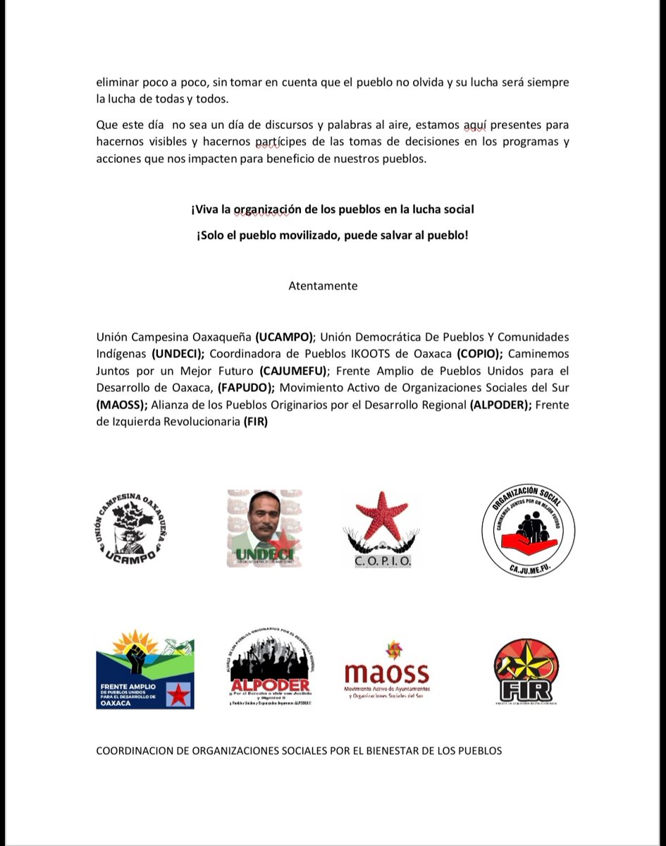 UNDECIoaxaca's tweet photo. #fnls
#undeci
#comunidadesindigenas
#desaparicionforzada
#triquisoaxaca https://t.co/6F3BIlEOO4