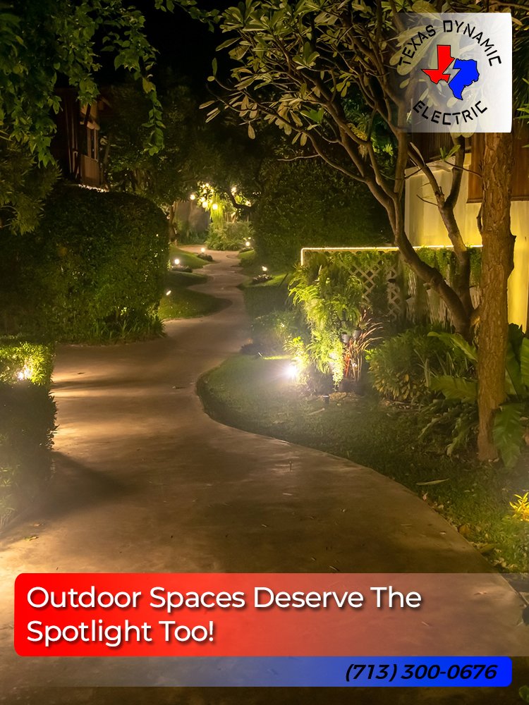 Outdoor spaces deserve the spotlight too! Our outdoor lighting solutions enhance your landscape's beauty while keeping it safe and inviting. 🌳

👉 👉 txdelectric.com 📞 (713) 300-0676 -

#OutdoorElegance #GardenGlowUp #LandscapeLights #AmbianceMagic #IlluminateOutdoors