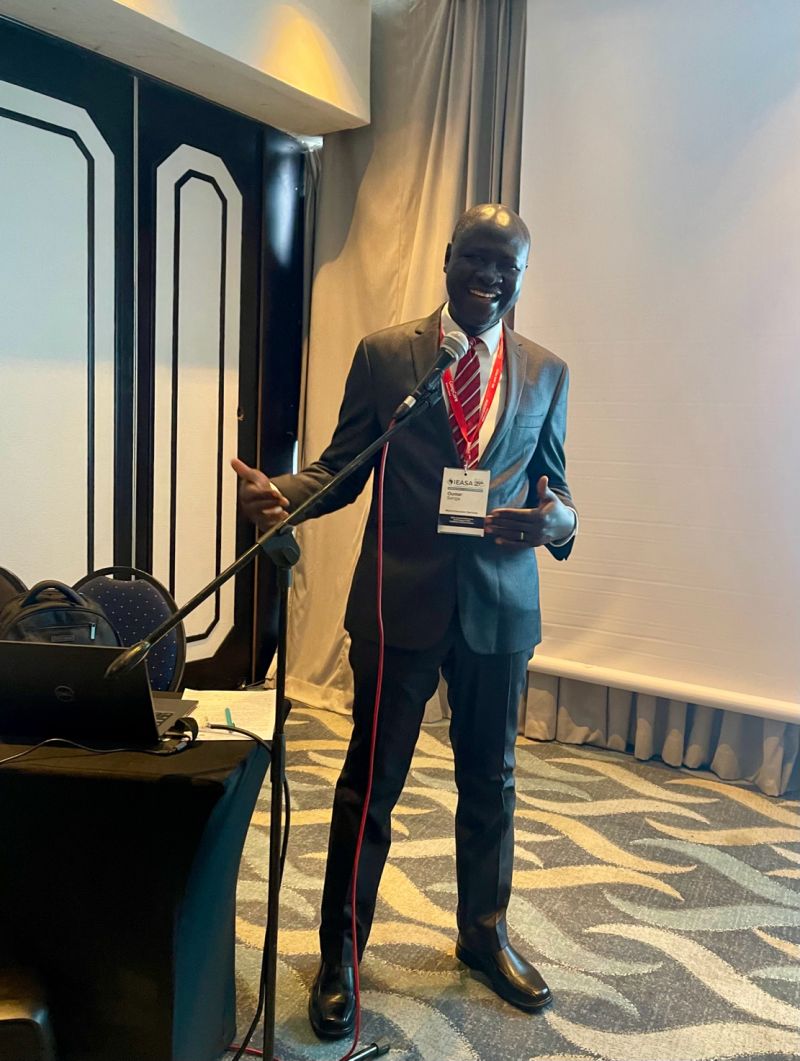 EstherTBenjamin's tweet photo. The #WES team was in action during the #IEASA Conference. Oumar Sanga and I presented on the international mobility of African #HigherEd qualifications, and Beka Tavartkiladze presented on refugee qualification recognition alongside colleagues at #SAQA and @ScalabriniCT. https://t.co/r3wF98LXaj