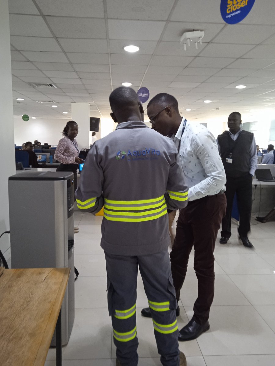 AquavitaLimited's tweet photo. Client engagement during onboarding of Stanbic Bank Uganda

We ensure that our customers understand the solution and the environmental impact they are making by adopting our eco-friendly solution.
#climateaction #climatechange #Gobottleless #beatplasticpollution https://t.co/ZGkeVh1Zc9