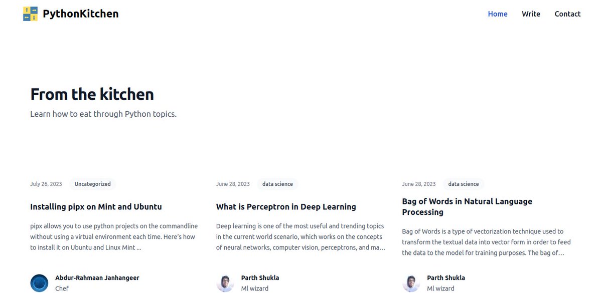 osdotsystem's tweet image. Changed pythonkitchen.com from a #wordpress site to a #jamstack site powered by pypi&apos;s jamstack