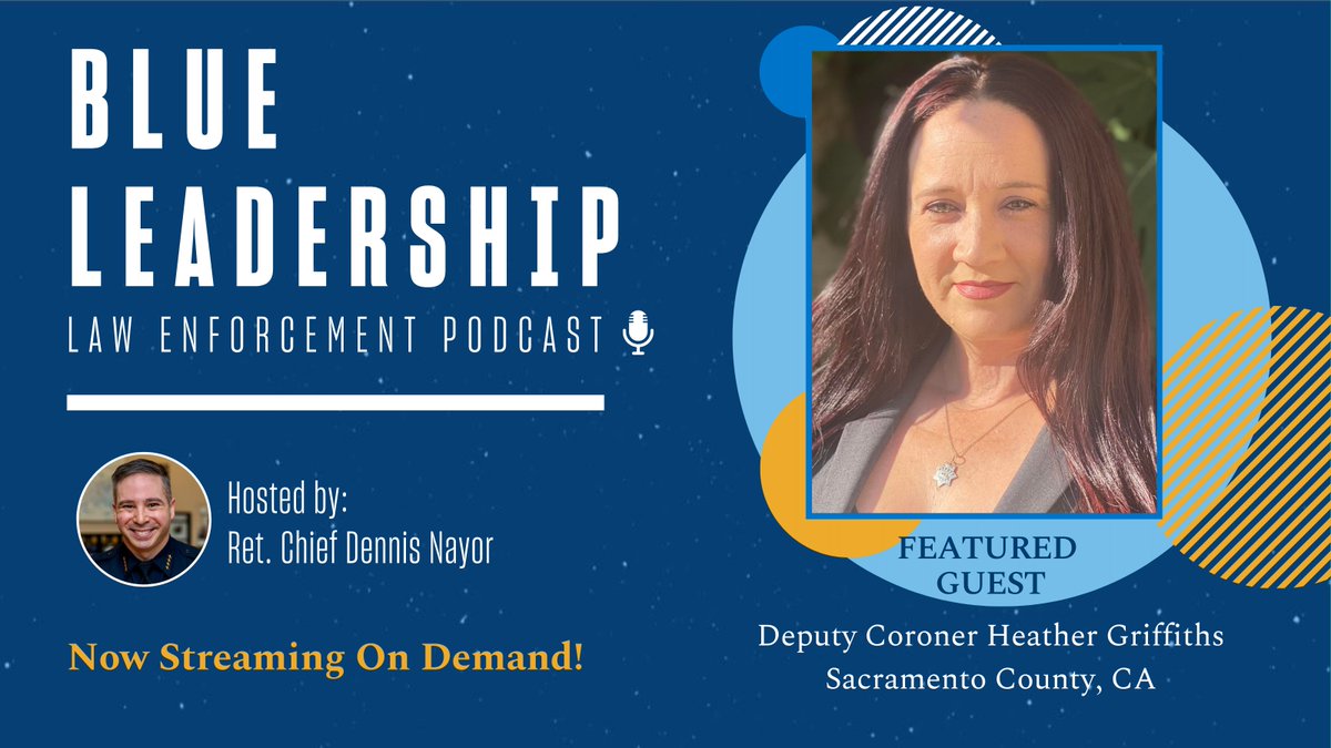 USD_LEPSL's tweet photo. “There’s nothing better that you can do for a person than to show up on the worst day of their life and help them.” In Ep. 28 of the Blue Leadership podcast, Deputy Coroner Heather Griffiths discusses her role in investigating deaths, the Sacramento County office's use of IGG technology to solve cold cases, the value of DNA work and more. Available now https://t.co/o0CFBC1Zdx