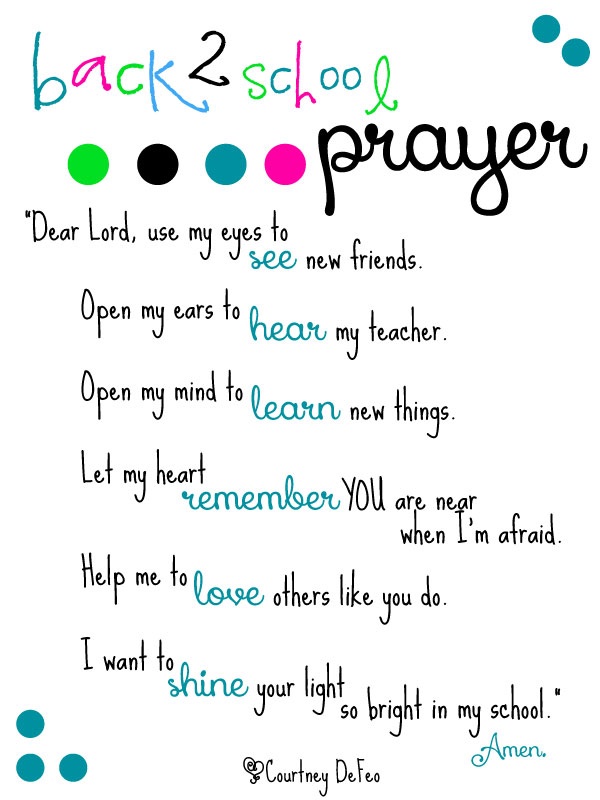 Back to school prayer 🙏🏻💜