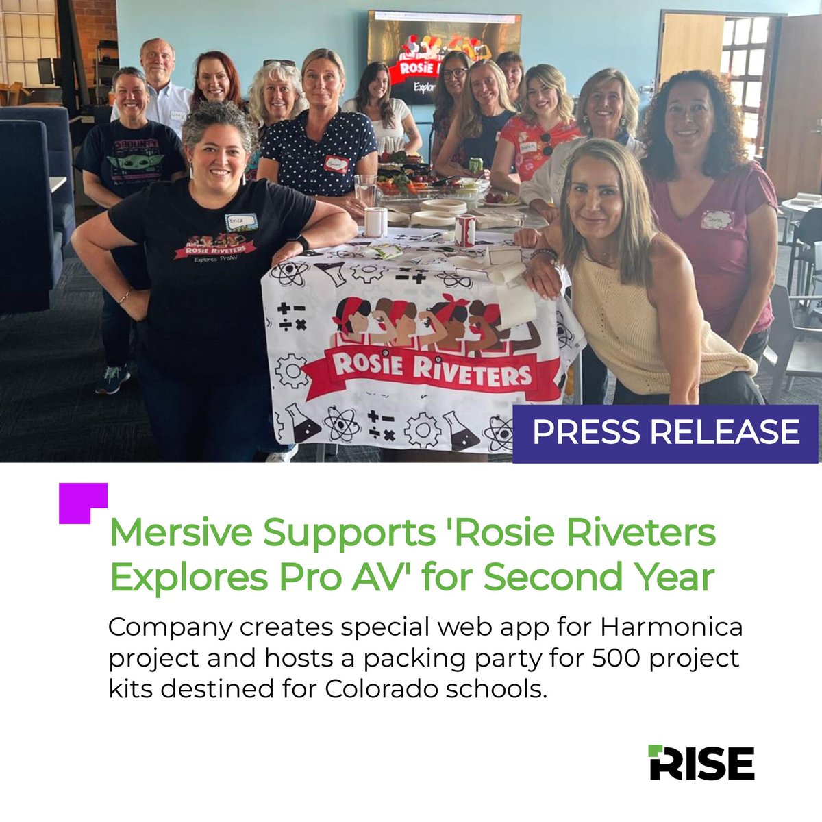 We love what @MersiveTechnologies and Erica Carroll are doing with Rosie Riveters Explores Pro AV—introducing girls to the industry as a career path within STEM. Read the PR here: 
bit.ly/3L3NNYF 

#proav #avtweeps #rosieriveters #closethegap #futureofav #avgives