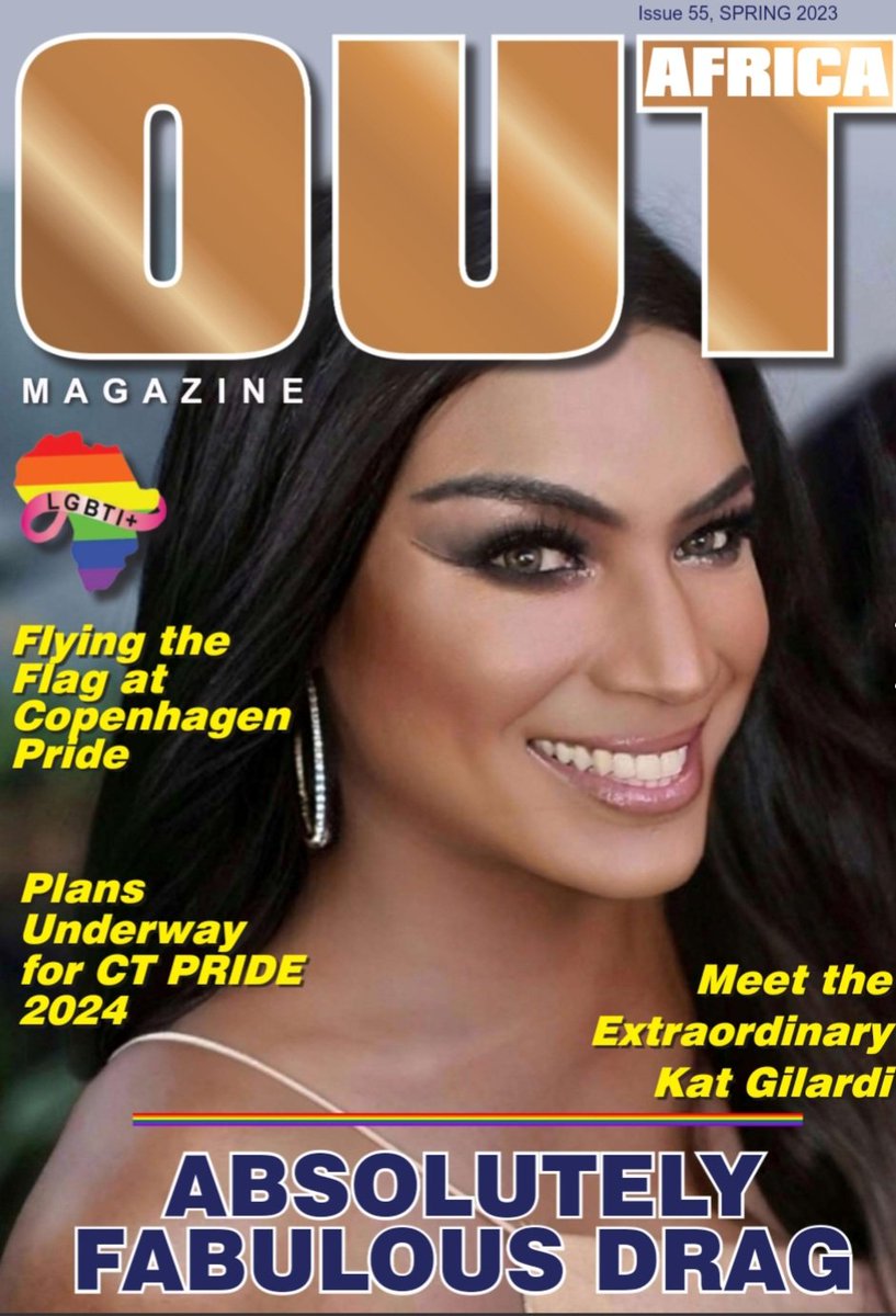 Can't Believe it but Ya I'm on the Cover!💃🌈🥂#outafricamagazine #pride #katgilardi #gay