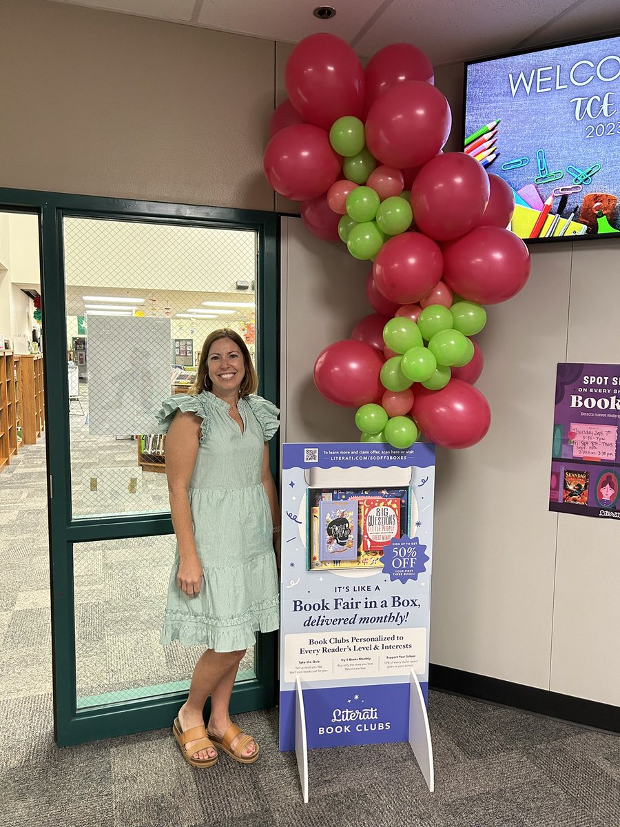 TCEReads's tweet photo. So excited about our Literati book fair starting Thursday, September 7th in the library!  @TCETexans @CISDlib @literati https://t.co/y74dNuoT9N
