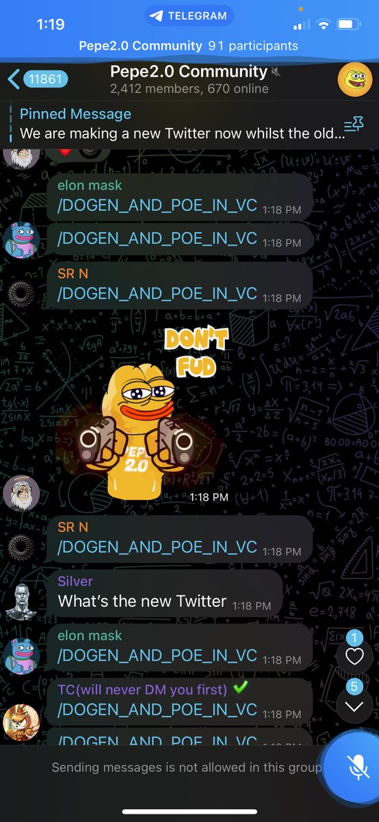 Chilling in the #PEPE2 VC with over 90 members feeling the love ❤️

t.me/Pepe2Ethereum