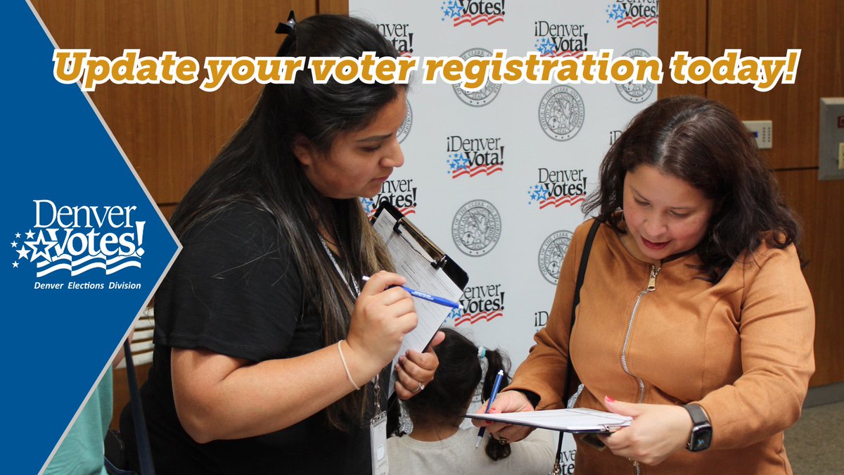 DenverElections's tweet photo. Get #VoteReady

#NationalVoterRegistrationDay is 9/19, but why wait? Visit https://t.co/CY6ZsnRDaP and click "Register to Vote." Follow the link to update your voter registration information today! https://t.co/Ankvi7uvky