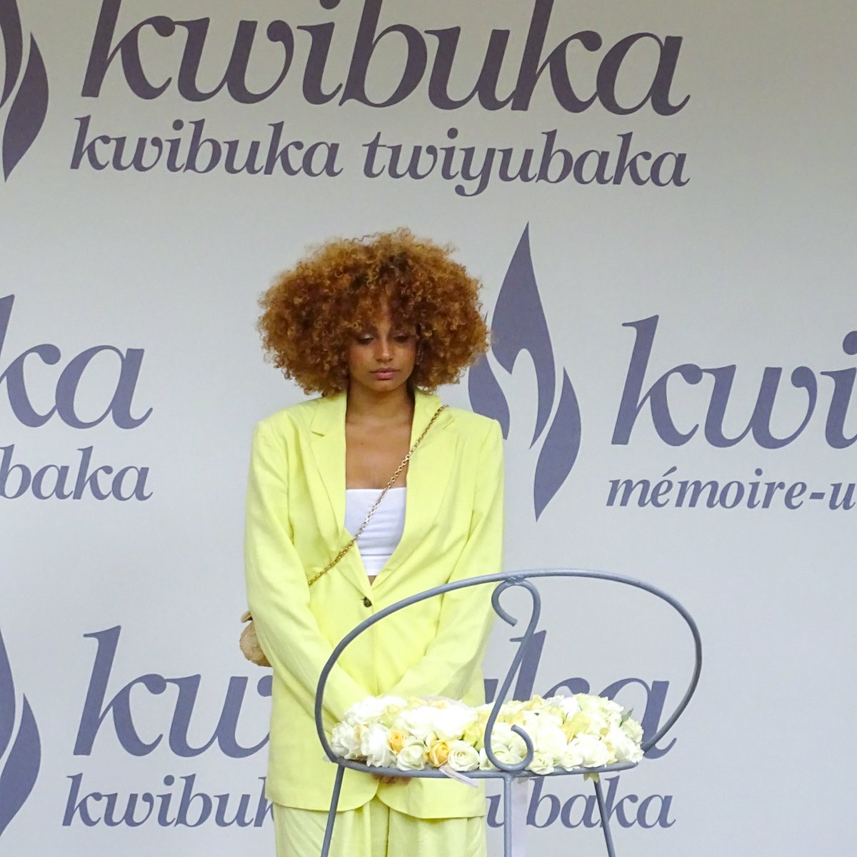 Kigali_Memorial's tweet photo. French Football coach &amp; former PSG goalkeeper @BlamaOfficiel &amp; Miss France 2017, @aliciaayliesoff honoured victims of Genocide against the Tutsi with a laying of wreaths at the burial place. They also learnt more about the history of Genocide through a tour of the exhibits. https://t.co/ZdHpfiLBDm