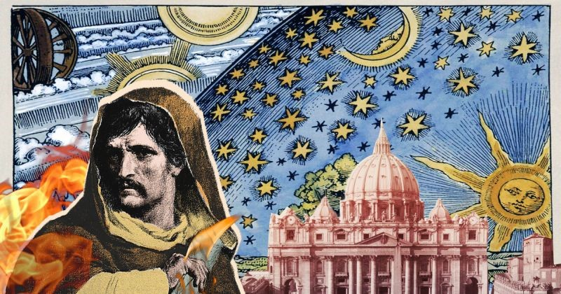 Giordano Bruno
Burned alive in 1600 for believing in and writing about (among other things) life on other planets. 
Advocated "cosmic pluralism" ... other dimensions to the cosmos.