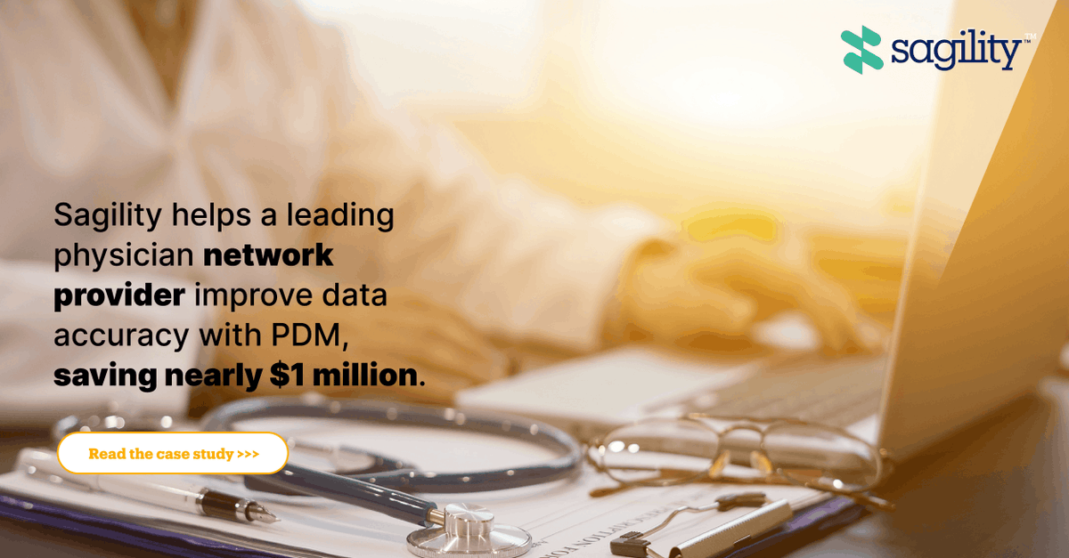 SagilityHealth's tweet photo. Sagility supported a leading physician network provider with Provider Forward solutions to achieve $800K in annual savings, improve data quality, and reduce provider abrasion.
Read the case study: https://t.co/sOiGoGoS40
#ProviderNetworkManagement #Sagility #SOARWithSagility https://t.co/VlgT2tN87V