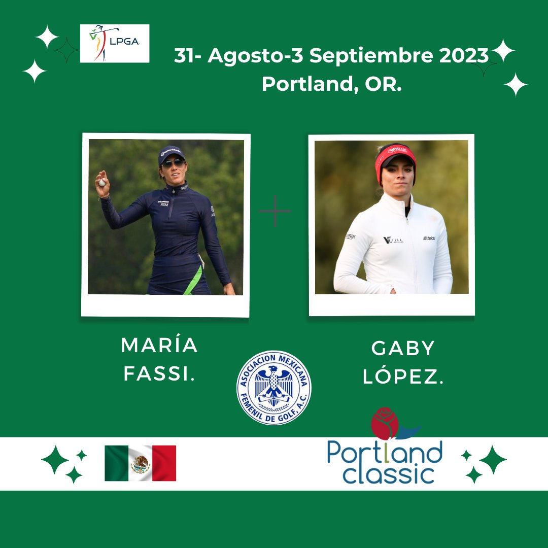 AMFGOLF's tweet image. Mucha suerte @MariaFassi0 y @GabyLopezGOLF
en el @PortlandClassic 
Vamos con todo!!!!!!! #golf #golffemenilamfg #somosgolf #orgullomexicano⛳️🏌️‍♀️🇲🇽 📷econe.mkt